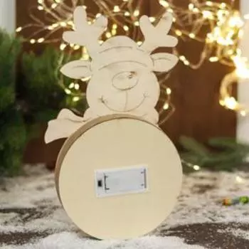 Светильник новогодний «Олень в шарфике и пожеланием» 16.530 см