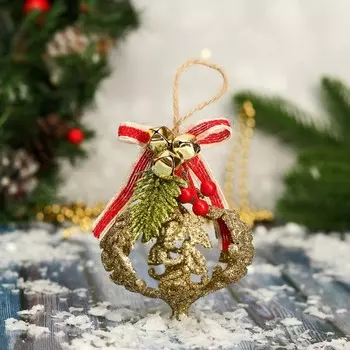 Ёлочная игрушка «Ажур» 88 см, золото