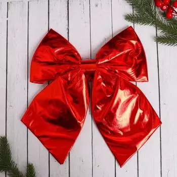 Ёлочная игрушка «Зимнее волшебство. Бант» пластик, 2426 см, красный