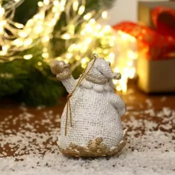 Украшение ёлочное "Дед Мороз блеск" 6х8,5 см, микс