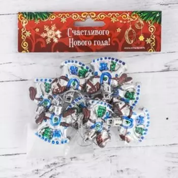 Украшение ёлочное "Лошадка-качалка" (набор 8 шт) 3,5х3 смсеребро