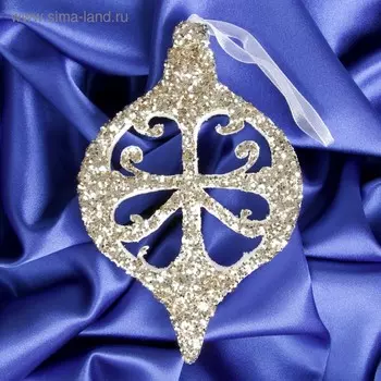 Украшение ёлочное "Мерцающая сосулька" 10х15 см