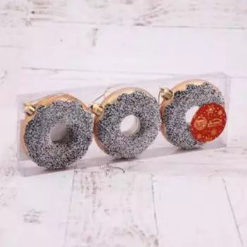 Ёлочные игрушки 3 шт. «Пончики» 28 см