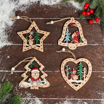 Украшение ёлочное "В новый год за сказами" 10,5х10,5 см, микс