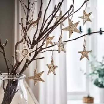 Украшение подвесное в форме звезды ВИНТЕР 2021, ручная работа, 10 шт,