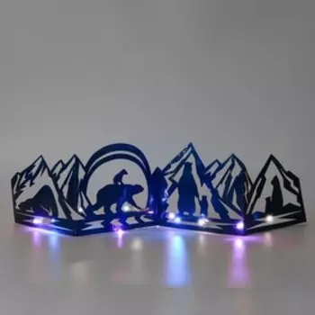 Новогодний декор с гирляндой «Мишки», длина 70 см.