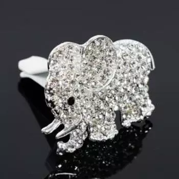 Украшение в дефлектор автомобиля, стразы "Слоник"