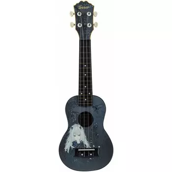 Укулеле TERRIS PLUS-70 VAMP - сопрано, верхняя дека липа, корпус пластик, рисунок вампир