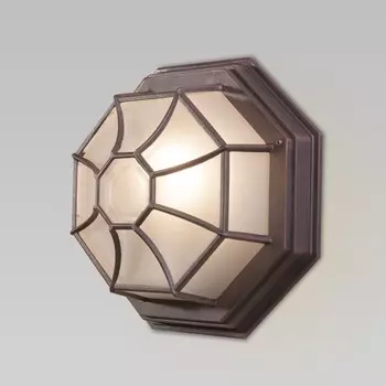 Уличный настенный светильник Elektrostandard, Telarana, 130х290х290 мм, E27, цвет капучино