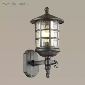 Уличный настенный светильник HOUSE, 1x60Вт, E27, IP44, цвет черный