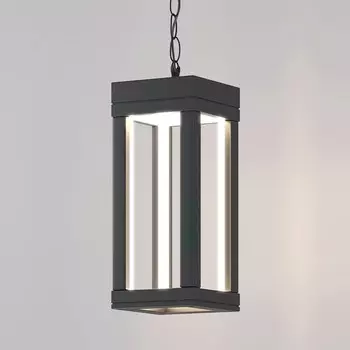 Уличный подвесной светодиодный светильник Elektrostandard, Frame, 120х120х880 мм, 12Вт, LED, 550Лм, 4000К, цвет серый