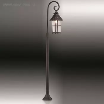 Уличный светильник 150 см LUMI, 1x60Вт, E27, IP44, цвет коричневый