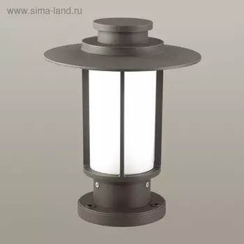 Уличный светильник на столб MITO, 1x18Вт, E27, IP54, цвет коричневый