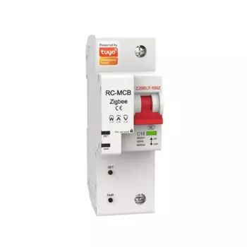 Умный выключатель MOES ZCB-SC-1P10, 10А, Zigbee, защита от перегрузки, голосовое управление