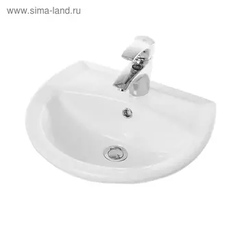 Умывальник «Аттика 48», хромированный белый, ВКС