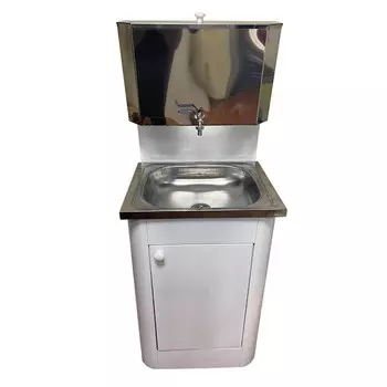 Умывальник "Дачный", без ЭВН, нерж. сталь бак/мойка, кран металл, 30 л, белый