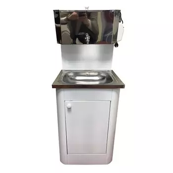 Умывальник "Дачный", с ЭВН, 1200 Вт, нерж.сталь бак/мойка, кран металл, 20 л, белый