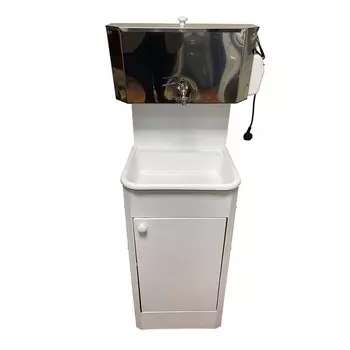 Умывальник "Дачный", с ЭВН, 1200 Вт, бак нерж.сталь, пласт.мойка, кран металл, 20 л, белый