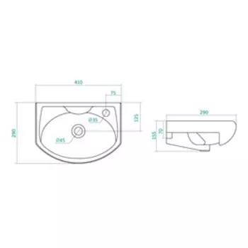 Умывальник мебельный Santek «Азов-40»