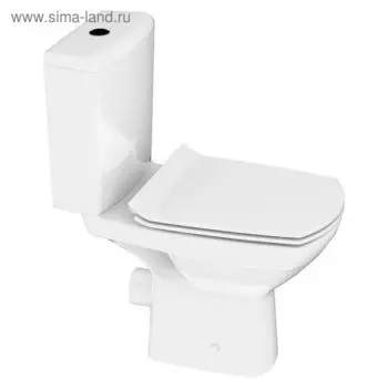 Унитаз компакт Cersanit CARINA NEW CLEAN ON 011 3/5,кр.дюр. slim lift,easy-off, цвет белый