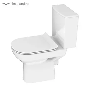 Унитаз компакт Cersanit CITY NEW CLEAN ON 011 3/5, дюр.slim, lift, e-off, цвет белый