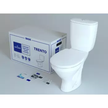 Унитаз компакт Cersanit TRENTO TR011 3/6 с крышкой термопласт, Lifting, белый
