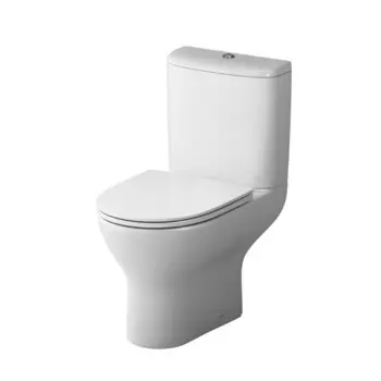 Унитаз-компакт Damixa Luna DX46C8600SC, сиденье-микролифт, безободковый, белый глянец