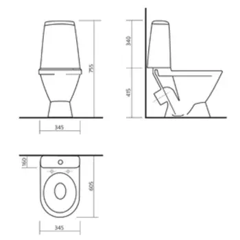 Унитаз-компакт «Лада Комфорт», 1-режим, арматура Alca Plast, белый