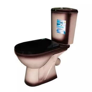 Унитаз-компакт Rosa "Комфорт" 023-1439, нижняя подводка, косой выпуск, цвет черный