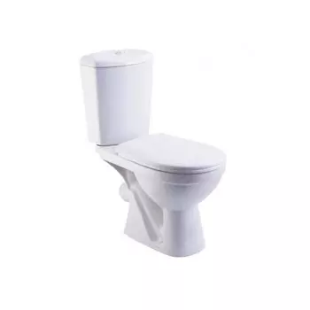 Унитаз-компакт Rosa "Комфорт Люкс" 023-2970, нижняя подводка, косой выпуск, цвет белый