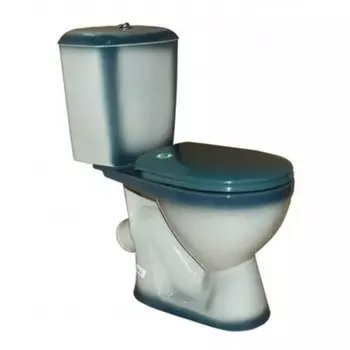 Унитаз-компакт Rosa "Премьер" 023-1440, нижняя подводка, горизонтальный выпуск, цвет зеленый 75000