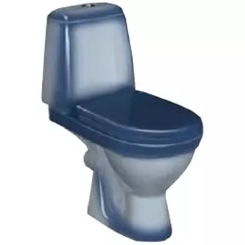 Унитаз-компакт Rosa "Премьер" 023-1441, нижняя подводка, горизонтальный выпуск, цвет синий