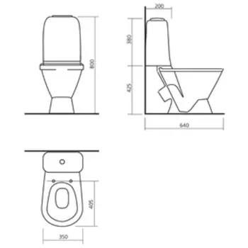 Унитаз-компакт «Самарский Комфорт», 1-режим,арматура Alca Plast, белый