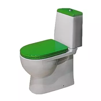 Унитаз компакт Sanita Best Color Green SL DМ, 2-режима, арматура Geberit, белый