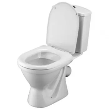 Унитаз-компакт Santek «Алькор» косой выпуск с системой «Антивсплеск», двухрежимная арматура «Уклад», сиденье полипропилен