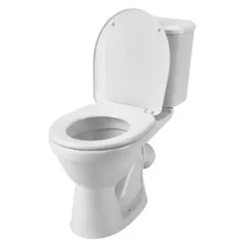 Унитаз компакт Santek «Бореаль» антивсплеск эконом, косой выпуск, 1-реж. арм., полипропилен