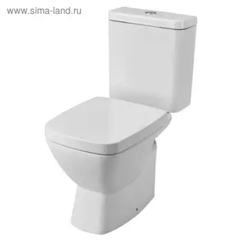 Унитаз-компакт Santek «Нео» прямой выпуск, двухрежимная арматура Oliveira, сиденье дюропласт soft-close