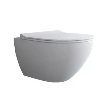 Унитаз подвесной BERGES PUMA XL Rimless 082126, сиденье дюропласт, м/лифт, белый