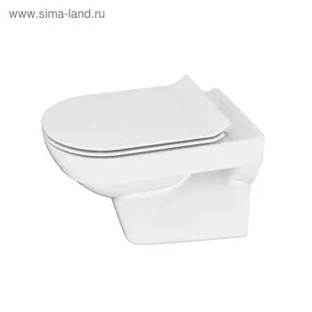 Унитаз подвесной Cersanit CITY NEW CLEAN ON с кр.дюр.slim, lift, e-off, цвет белый