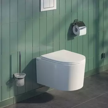 Унитаз подвесной IDDIS Stone STORDSEi25, SoftClose и EasyFix, безободковый, белый