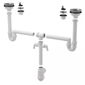 Универсальный комплект для мойки Alcadrain A8000, d=40/50, полипропилен