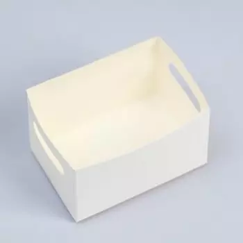 Упаковка для картофеля фри, белая, 7 x 10 x 6 см