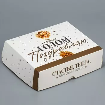 Упаковка для кондитерских изделий «С Новым годом!», 20 17 6 см