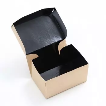 Упаковка для продуктов, с черной ламинацией, 15 x 10 x 8,5 см