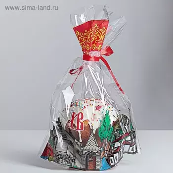 Упаковка под кулич, донная складка, 21.536/4, 25 мкм