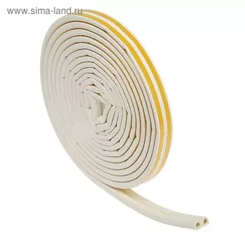Уплотнитель резиновый ТУНДРА, профиль D, размер 98 мм, белый, в упаковке 10 м