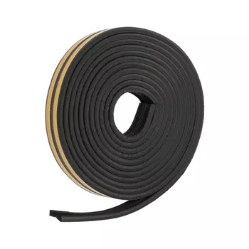 Уплотнитель резиновый ТУНДРА, профиль E, размер 49 мм, черный, в упаковке 6 м