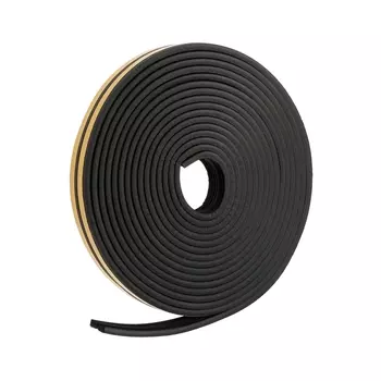 Уплотнитель резиновый ТУНДРА, профиль E, размер 49 мм, черный, в упаковке 10 м