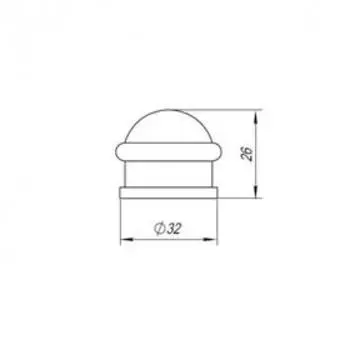 Упор дверной DS PF-26 SN-3, цвет матовый никель