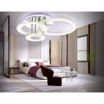 Управляемый потолочный светодиодный светильник Ambrella light, Original, FA8851, 3хLED, 92 Вт, 6900Lum, 3000-6400К, цвет хром